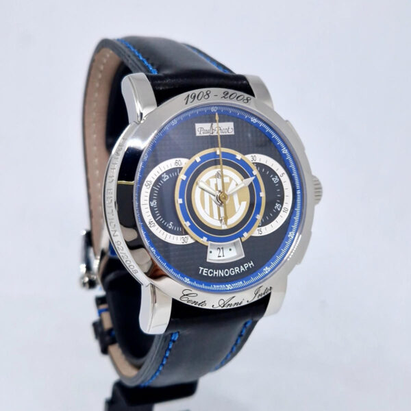 Paul Picot Technograph P0334 (11) Paul Picot Technograph P0334– limitowany zegarek automatyczny, chronograf z niebieską tarczą. Dostępny w Artemwatch