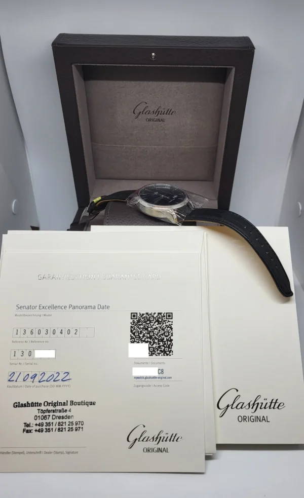 Glashütte Oryginał Senator Excellence Panoramadatum Data 1-36-03-04-02-01
