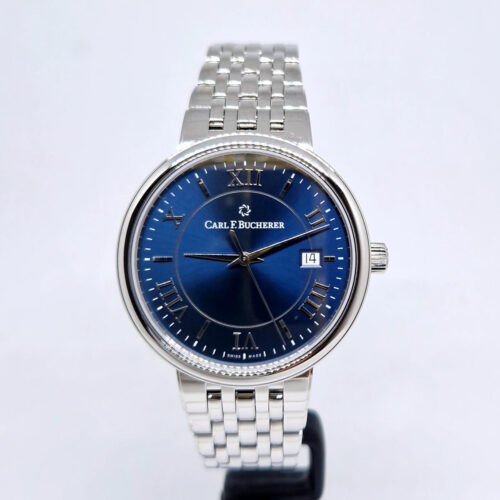 Carl F. Bucherer Adamavi 00.10314.08.55 Carl F. Bucherer Adamavi 00.10314.08.55.21 – nowy zegarek, średnica 39 mm, niebieska tarcza, kaliber CFB 1950. Szwajcarska klasyka – dostępny w Artemwatch.