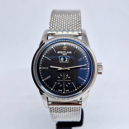 Breitling Transocean 38 A16310 Breitling Transocean A16310 – automatyczny zegarek 38 mm, czarna tarcza, duża data, szkło szafirowe. Dostępny w Artemwatch