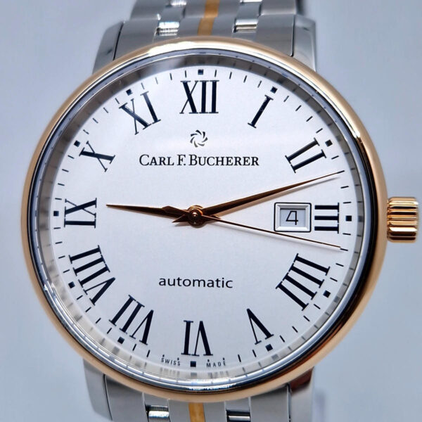 Carl F. Bucherer Adamavi 00.10318.07.11 (0) Carl F. Bucherer Adamavi 00.10318.07.11.21 – luksusowy szwajcarski zegarek automatyczny 40 mm ze stali i 18K różowego złota. Dostępny w Artemwatch.