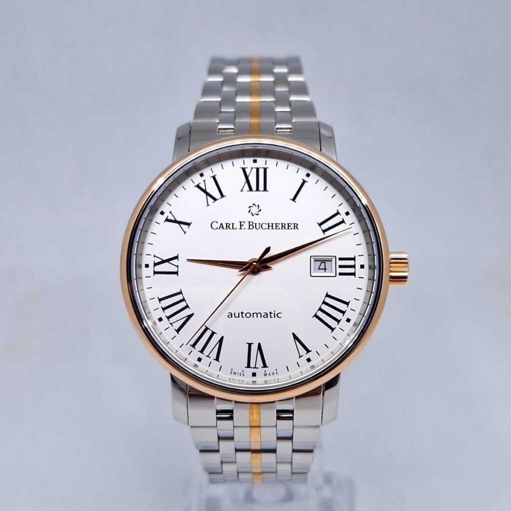 Carl F. Bucherer Adamavi 00.10318.07.11.21 – luksusowy szwajcarski zegarek automatyczny 40 mm ze stali i 18K różowego złota. Dostępny w Artemwatch.