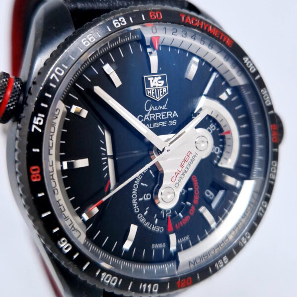 TAG Heuer Grand Carrera Caliper CAV5185 (12) TAG Heuer Grand Carrera Caliper CAV5185.FC6237 – oryginalny szwajcarski zegarek automatyczny z chronografem. Dostępny w Artemwatch