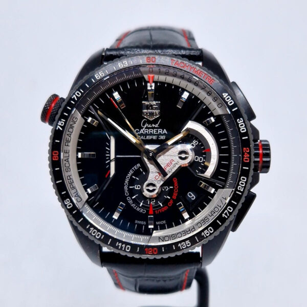 TAG Heuer Grand Carrera Caliper CAV5185 TAG Heuer Grand Carrera Caliper CAV5185.FC6237 – oryginalny szwajcarski zegarek automatyczny z chronografem. Dostępny w Artemwatch