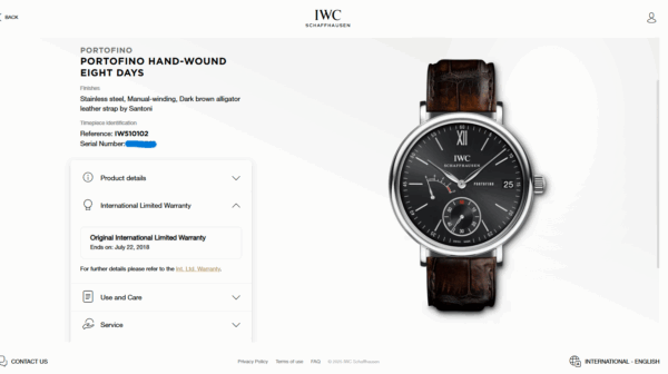 IWC Portofino Hand-wound 8 days IW510102