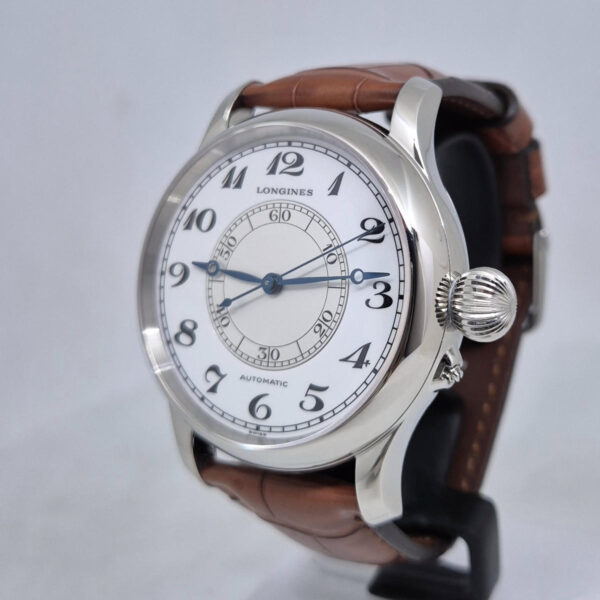 Longines Heritage Weems Second-Setting L2.713 (7) Longines Heritage Weems Second-Setting L2.713.4 – szwajcarski zegarek automatyczny, lotniczy, vintage 47,5 mm. Dostępny w Artemwatch.