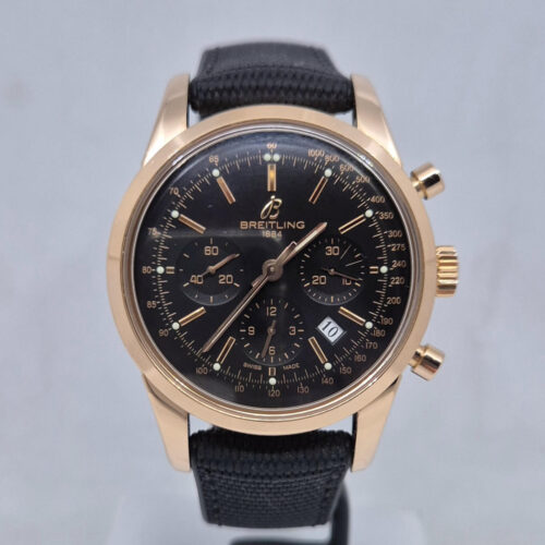 Breitling Transocean Chronograph RB0152 Breitling Transocean Chronograph RB0152 – luksusowy szwajcarski chronograf z 18K różowego złota. Pudełko i gwarancja Artemwatch.