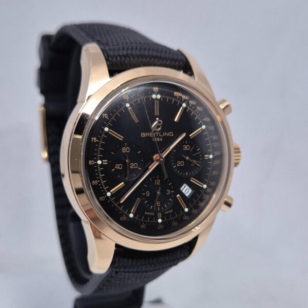 Breitling Transocean Chronograph RB0152 (7) Breitling Transocean Chronograph RB0152 – luksusowy szwajcarski chronograf z 18K różowego złota. Pudełko i gwarancja Artemwatch.