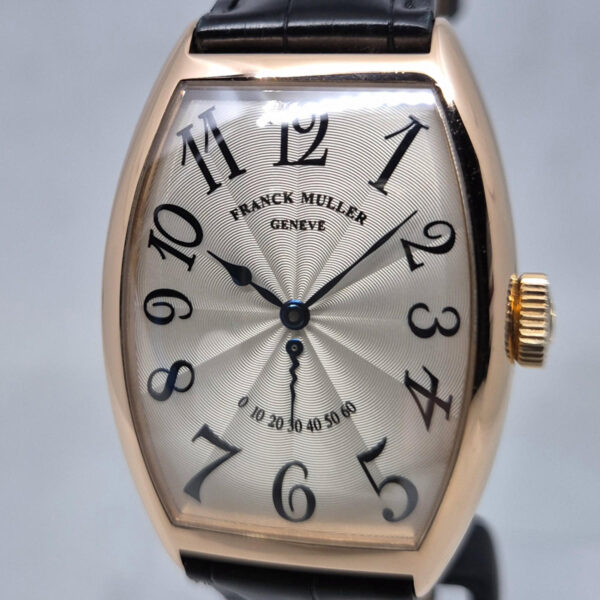 Franck Muller Retrograde Second 5850 RET (8) Franck Muller Retrograde Second 5850 RET – luksusowy zegarek z 18K różowego złota z mechanizmem ręcznym. Doskonały stan i gwarancja Artemwatch