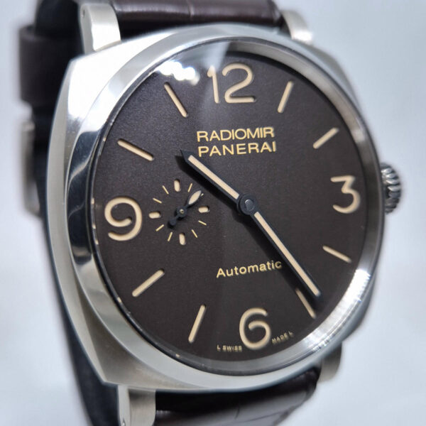 Panerai Radiomir 1940 3 Days PAM00619 OP7001 (1) Panerai Radiomir 1940 3 Days PAM00619 OP7001 – tytanowa koperta, mechanizm P.4000 i 3 dni rezerwy chodu. Dostępny w Artemwatch