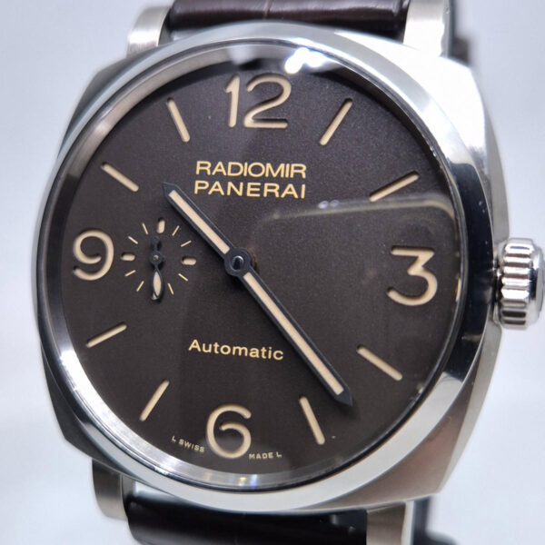 Panerai Radiomir 1940 3 Days PAM00619 OP7001 (14) Panerai Radiomir 1940 3 Days PAM00619 OP7001 – tytanowa koperta, mechanizm P.4000 i 3 dni rezerwy chodu. Dostępny w Artemwatch