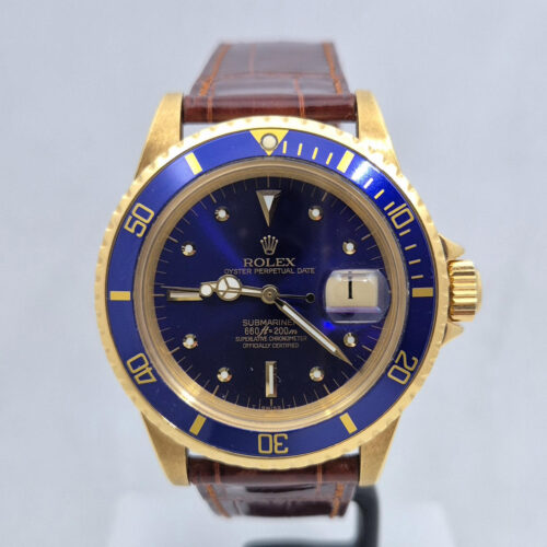 Rolex Submariner Date 1680 Rolex Submariner Date 1680/8 z 1978 roku, 18-karatowe złoto, niebieska tarcza, Cal. 1570. Vintage Rolex. Dostępny w Artemwatch.