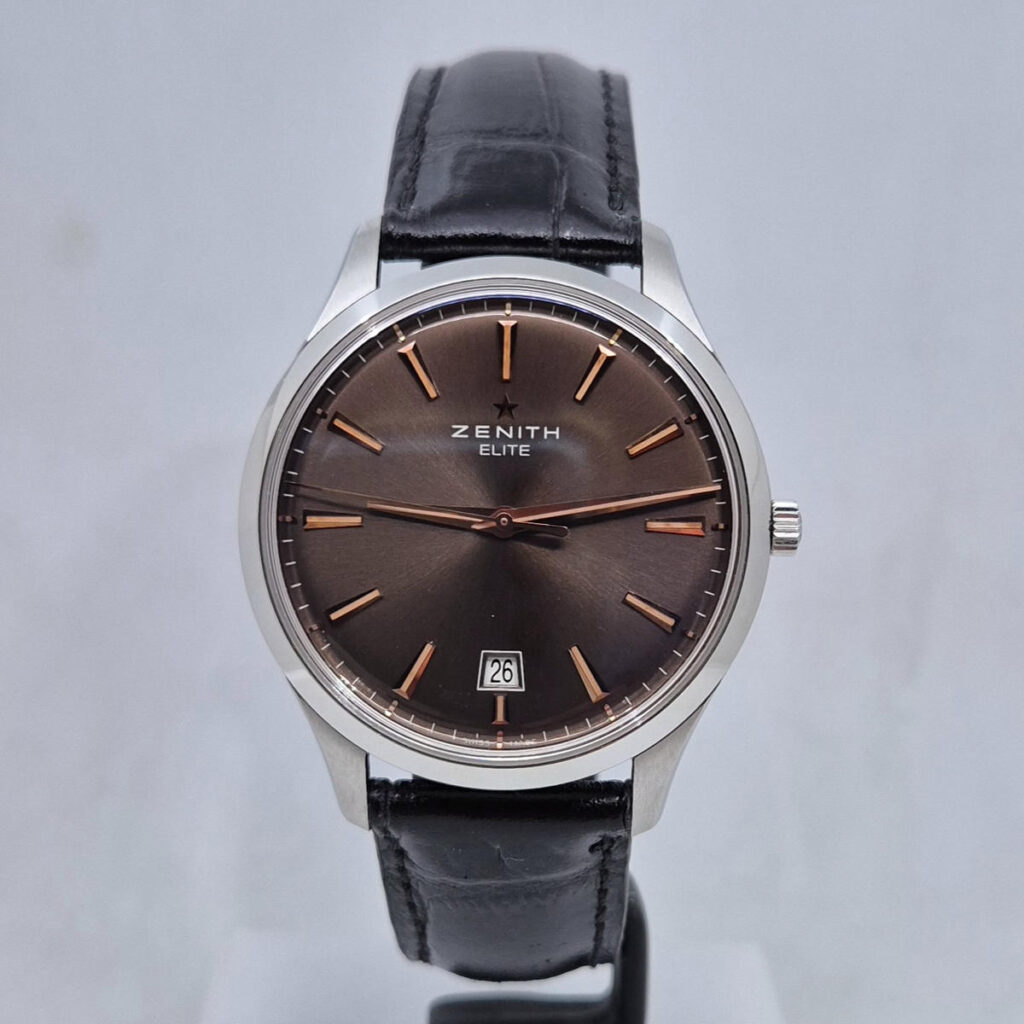 Zenith Elite Seconde Centrale 03.2020.670/76.C498 – oryginalny szwajcarski zegarek automatyczny z brązową tarczą i kopertą 40mm. Dostępny w Artemwatch.